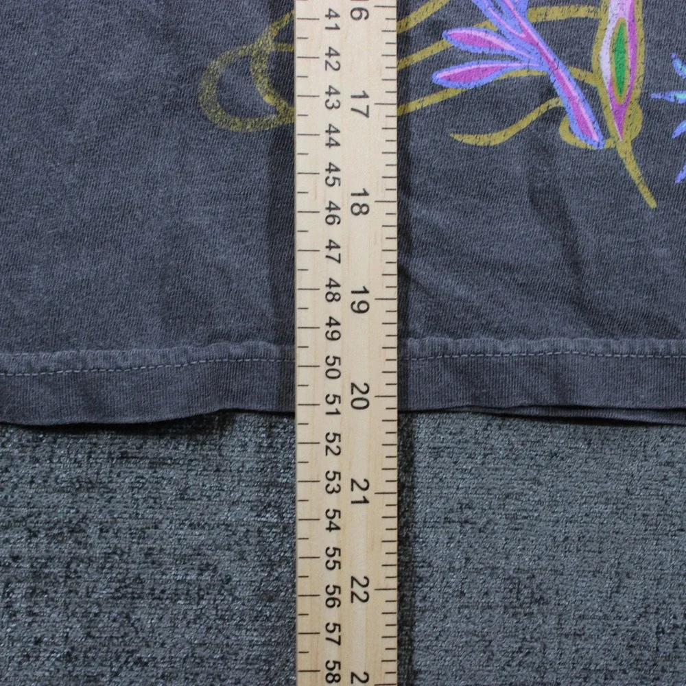 Goose Band Tee Luna Moth Graphic Mineral Wash Charcoal Grey T-Shirt Large - Picture 6 of 9